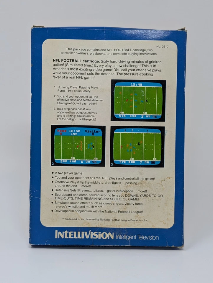 NFL Football (Intellivision, 1980) - CIB Complete W/ Playbooks - Image 2 of 4