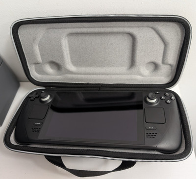 Steam Deck 256GB LCD Handheld Gaming PC System Black + Case & Charger Works B