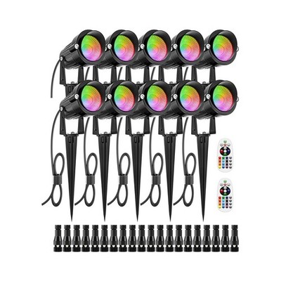 ZUCKEO 12W Color Changing Landscape Lights RGB Low Voltage Landscape Lighting...