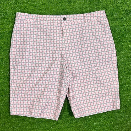 Puma Golfshorts Größe 40 leichte Performance Hose pink kariert gebraucht, in einwandfreiem Zustand Chinohose