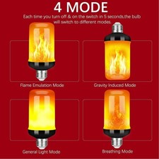 2Tlg LED Licht Fackel E27 Feuer Lampe Flammen Effekt Glühbirne Flacker Birne