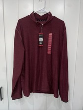 NWT Men’s Gap Fit Maroon Quarter Zip Long Sleeve Pullover Shirt size XL