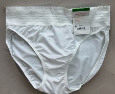 Women s Warners Mid Waist Hi Cut White Brief Size 7 L New With Tag