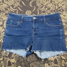 Vtg Y2K Hydraulic Denim Jean Shorts Juniors Size 13 Cutoffs