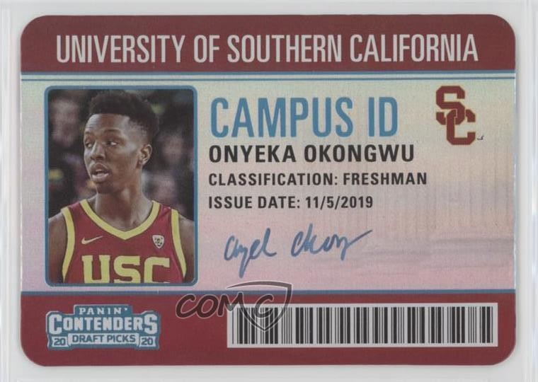2020-21 Panini Contenders Draft Picks Campus ID Onyeka Okongwu #5 Rookie RC 03xg