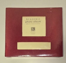 Academic Photo Album 3  x 5 and 4 x 6 photos Red Album By: K Company Newly Seal