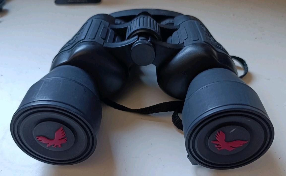 CCCP 10x50 Full-Size Porro Prism Binoculars, Coated Lenses, Black/Red, ORIGINAL