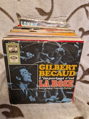 Single7''Gilbert Becaud..La Rose/L'IMPORTANT C'EST LA ROSE  Siehe Foto