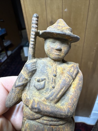 VTG Lot Of 3 For Repair Authentic A.C. Williams Cast Iron Boy Scout Still Banks - Picture 5 of 22