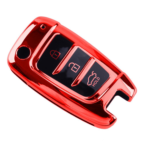 3-Taste Auto Schlüssel Abdeckung Halter fit für Hyundai Elantra Santa Fe Elantra - Picture 4 of 6