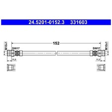 2x Bremsschlauch hinten für VW Load UP! 121 | 24053855