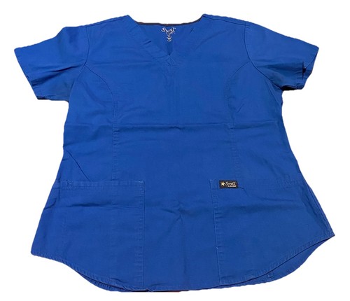 Blue Scrub Top - Swell By Sanibel - Size Small