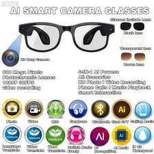 Image and video translate AI smart glasses with camera and glasses case