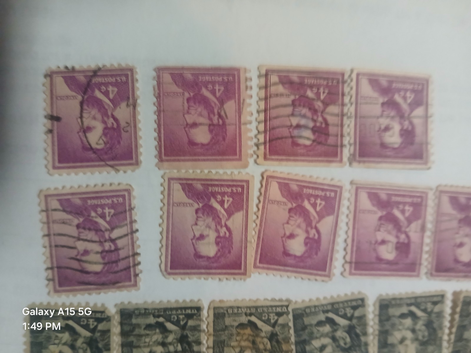 1954 & 1965 lincoln stamps