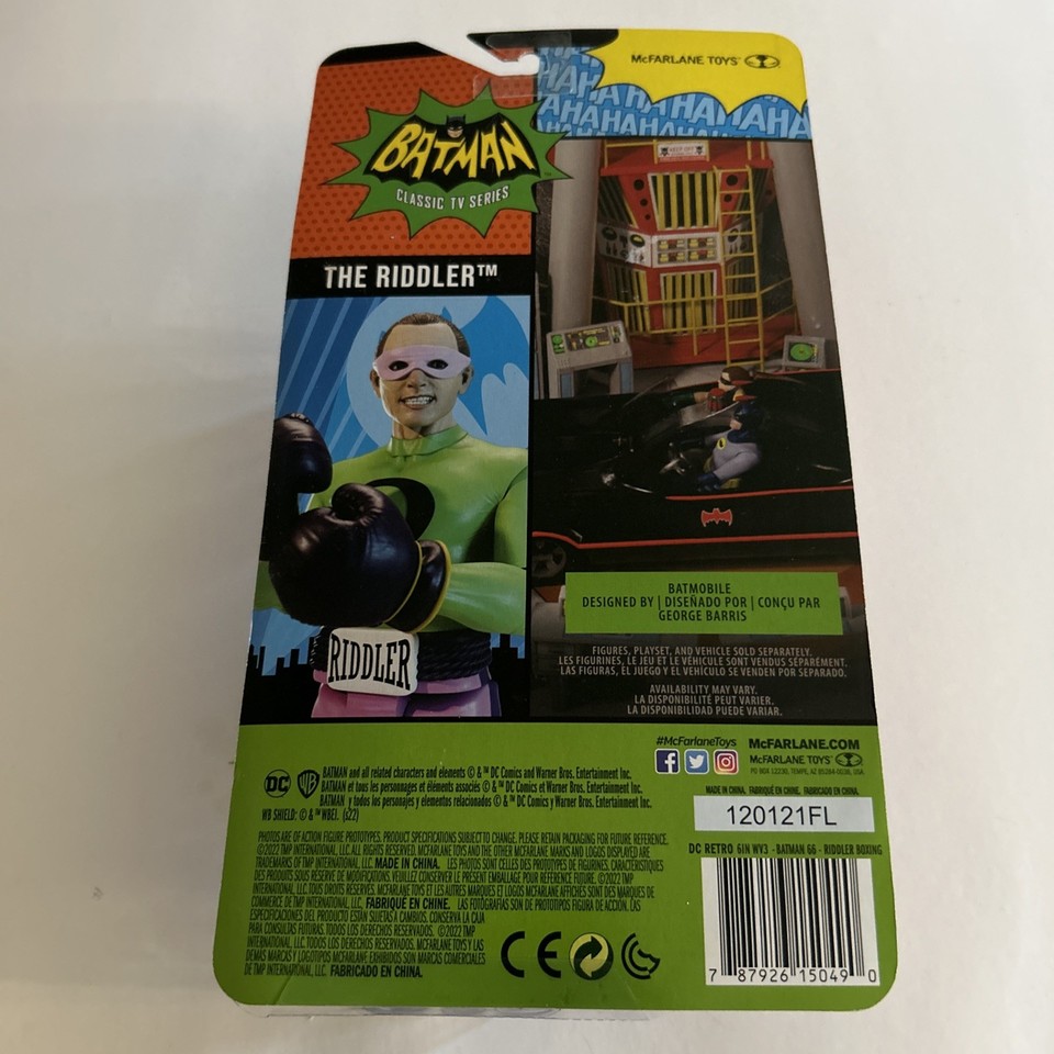 DC THE RIDDLER Batman Classic 1966 TV Series McFarlane Boxing Action ...