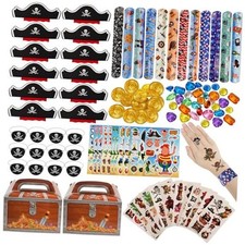 HandTool 109 Pcs Pirate Party Favors Supplies Tattoo stickers Bracelet