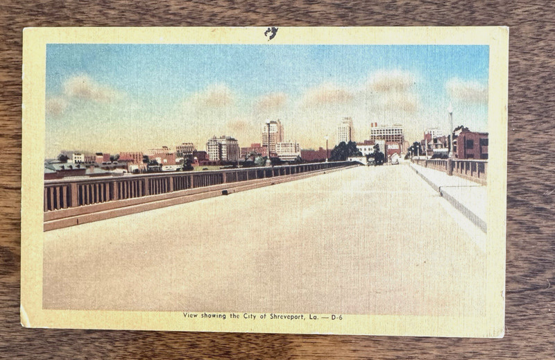 Rare Vintage Postcard Shreveport, LA