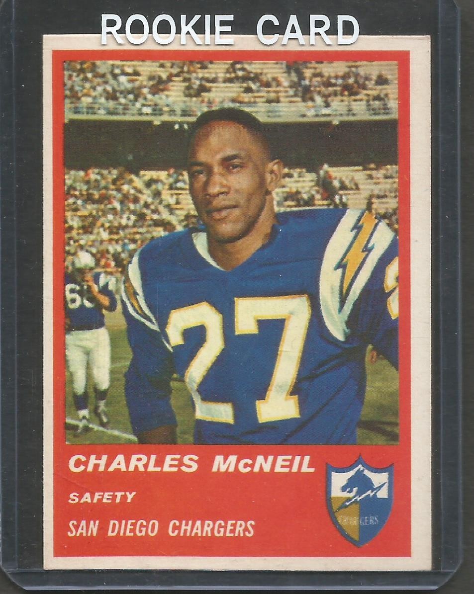 Charles McNeil #74 Football Cards 1963 Fleer trading card — raw and PSA graded price guide