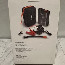 Portable Compact Jump Starter And Air Inflator Combo 4l, V6
