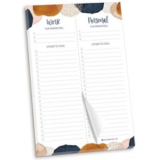 Planning Pad 6x9 To-Do List Earthy Abstract