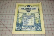 Vtg Century Certified Edition Sheet Music Heather Rose Lange No. 580