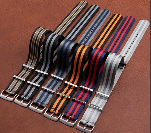 Correa de lona de nailon de 20 mm y 22 mm para relojes universales Omega Seamaster Tudor - Imagen 3 de 27