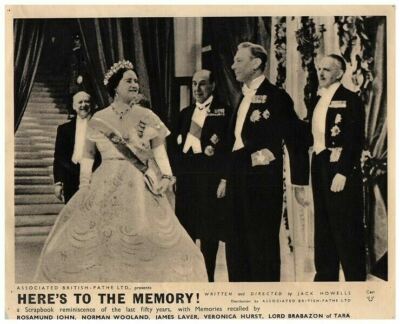 Here's To The Memory Original Lobby Card H.M. The Queen Mother Elizabeth Royalty