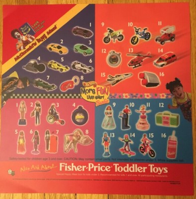 McDonald's Translite. 2000 Barbie, Hot Wheels POS. Free Shipping