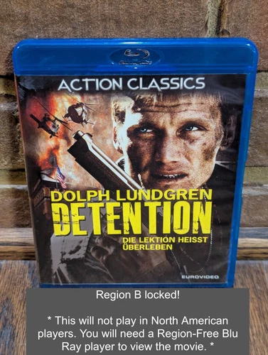 Detention BLU RAY (REGION B LOCKED Import) Rare 2003 Dolph Lundgren oop READ