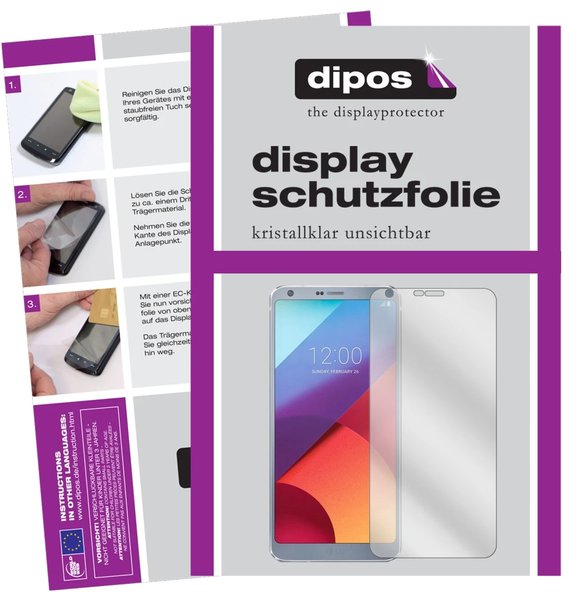 2-Pack Pellicola Protettiva Posteriore, compatibile con LG G3
