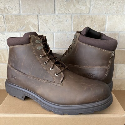 UGG BILTMORE MID BOOT PLAIN TOE OAK WATERPROOF LEATHER SHOES  display picture 3