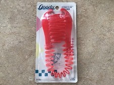Vintage 1989 Goody Fashion Hair Stretch Comb Clip Red Plastic NOS