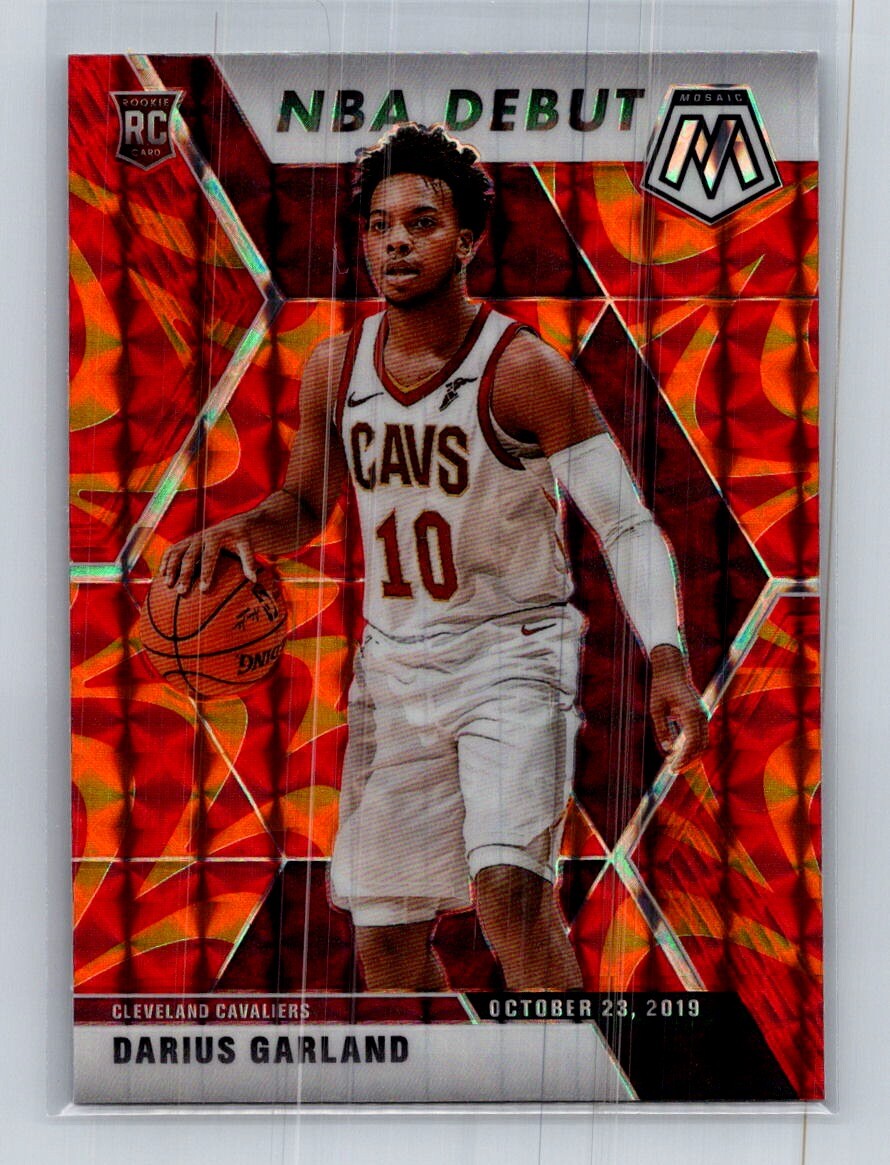 2019-20 Panini Mosaic #262 Reactive Orange Darius Garland RC Cleveland Cavaliers