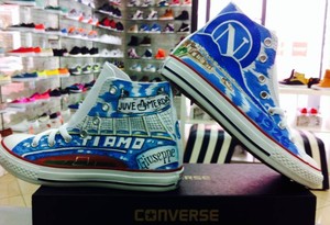 Converse Customized Naples Vesuvio Anti Juventus Forza Napoli con il tuo nome Converse Customized Naples Vesuvio Anti Juventus Forza Napoli con il tuo nome