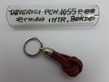 Braided Knot Keychain - Leather/Metal - Chrome/Bord - PCH1055 - Tamer