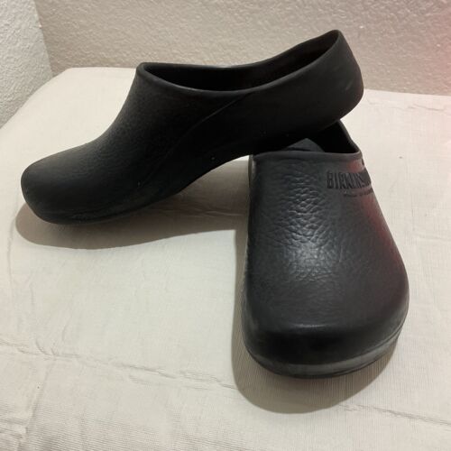 Birkenstock Profi Birki Slip Resistant Black Shoes - Men's Size 5/Women's Size 7 - Picture 1 of 6