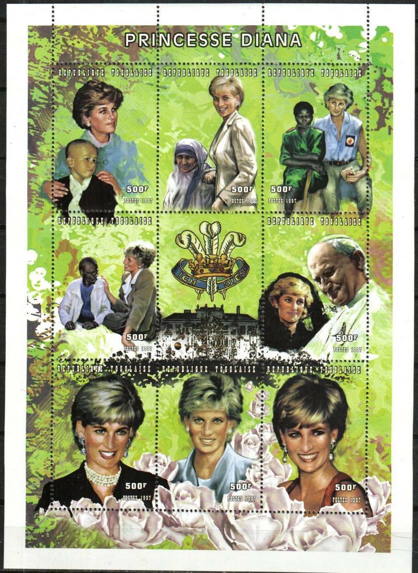 Togo Stamp - Free Shipping Cheap Bargain Gift Princess portraits NH Diana Ranking TOP11