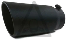Diesel Black Stainless Steel Colt Exhaust Tip 4" Inlet-5" Outlet-15" Long