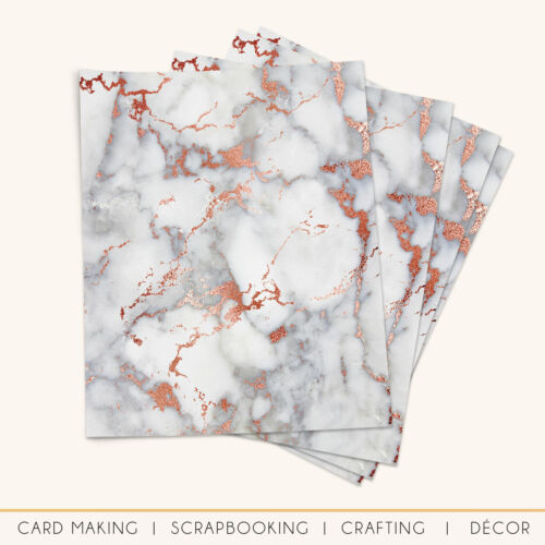Rose Gold Marble Wedding Card Making Scrapbook 300gsm A4 Craft Cardstock Cricut - Picture 3 of 4