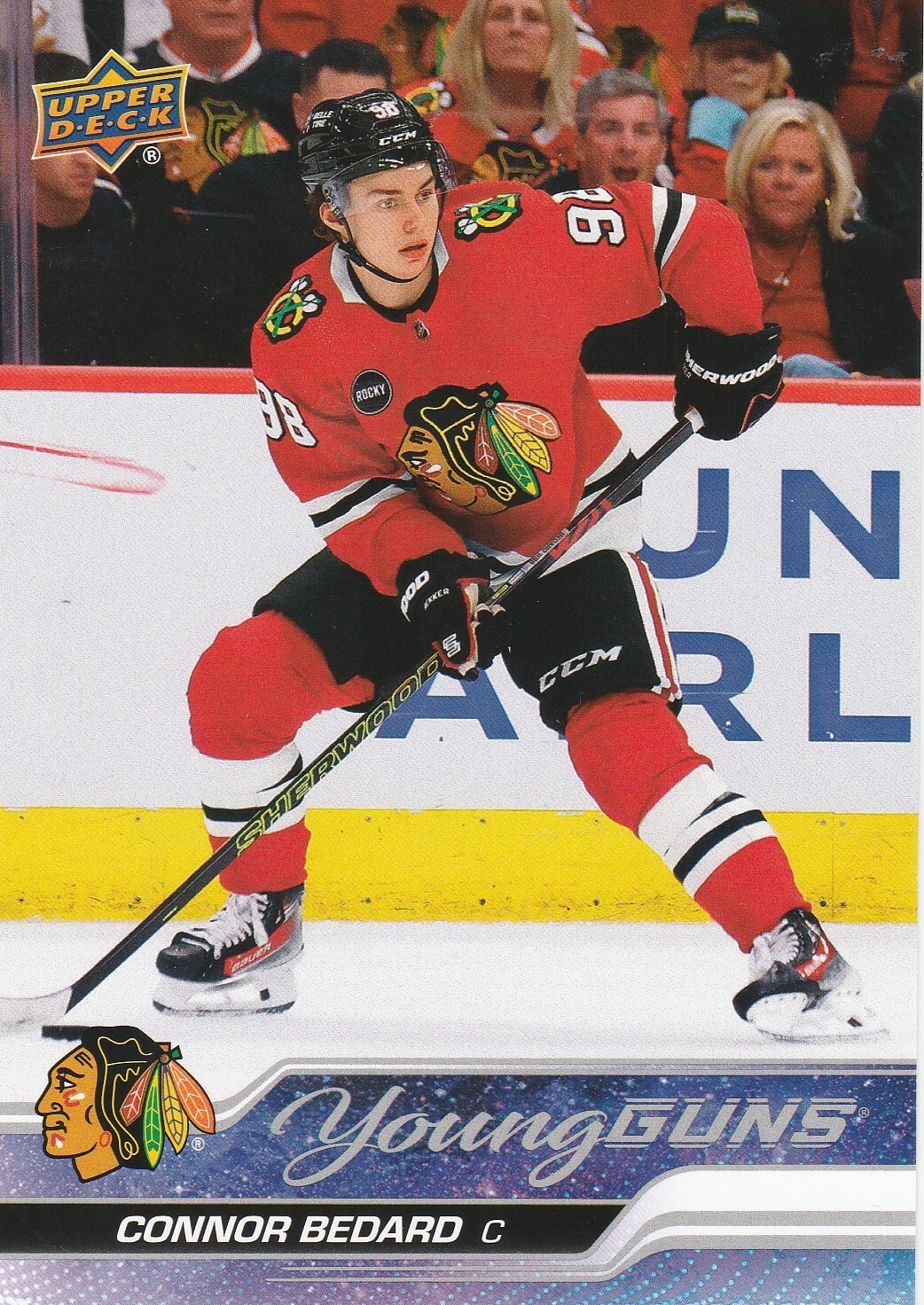 2023-24 Upper Deck Series 2 CONNOR BEDARD Jumbo Young Guns Blackhawks Rookie view 1