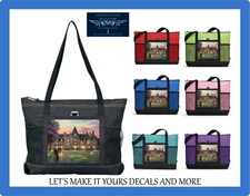 BILTMORE ESTATE ART CUSTOM TOTE PURSE TRAVEL SPORTS CHURCH GYM DAIPER BAG ZIPS