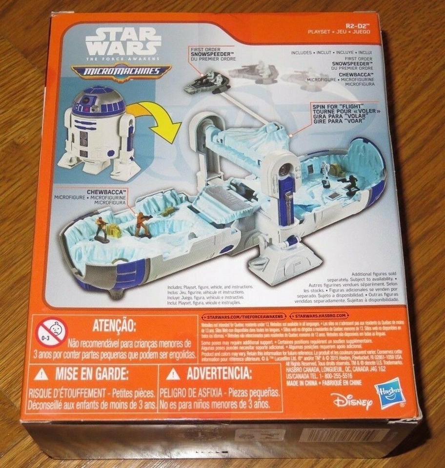 Star Wars Micro Machines The Force Awakens - Set Base Della Resistenza Con 3 Veicoli