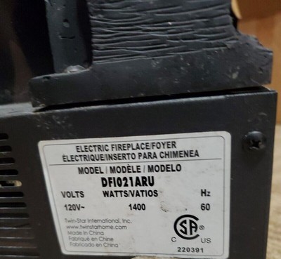 Electric Fireplace Insert with heater, DFI021ARU, Excellent Conditon | eBay