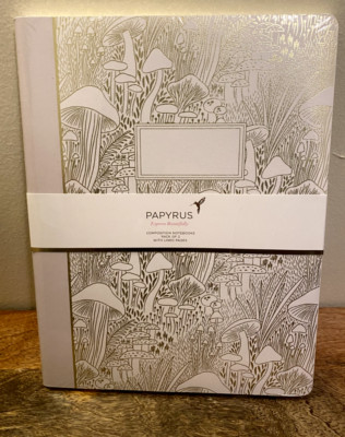 Pack of 2 Papyrus Express Beautifully Mushroom Composition Notebooks SEALED