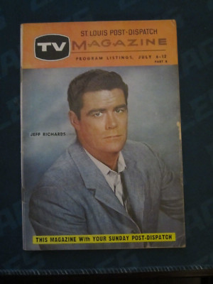 TV Magazine Regional TV Guide July 1958 Jeff Richards Jefferson Drum Western