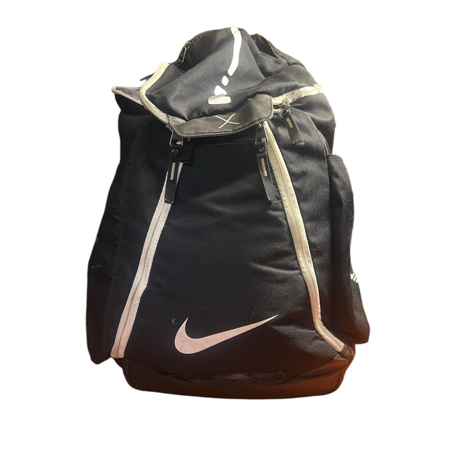 NIKE Elite Quad Zip System Hoops Basketball Backpack Bag Black USED