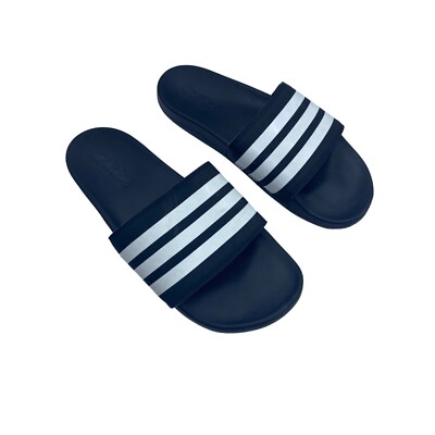 Adidas Adilette Mens Slide Sandals Size 8 Black White 3  display picture 1
