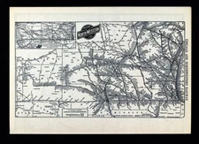 1940 Poole Bros Map North Western Railroad Chicago Line Omaha Duluth Rapid City