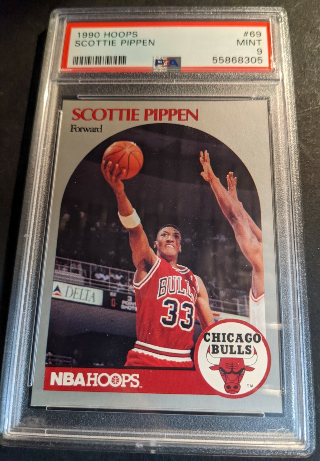 1990 HOOPS SCOTTIE PIPPEN #69 BULLS HOF PSA 9 MINT!! LOW POP