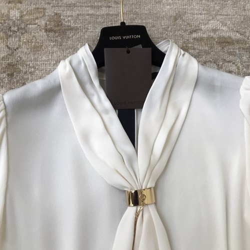 Louis Vuitton Dress Silk Dress Black & White BNWT Size 38 - Picture 13 of 24